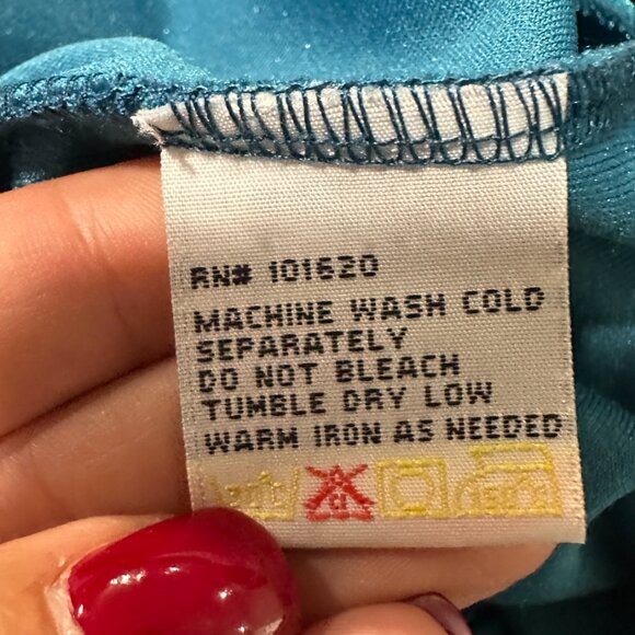 VGC Rancho Estancia Western Off the Shoulder Teal Blouse Size Medium - Picture 4 of 4